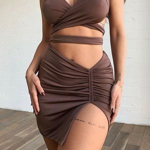 Tiger Mist Josie Skirt in Chocolate NWT
